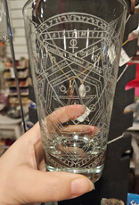 Local Maker Pentacle etched Drinking Glass