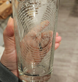 Local Maker Drinking Glass w/Sacred Geometry Etched in