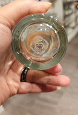 Local Maker Drinking Glass w/Sacred Geometry Etched in