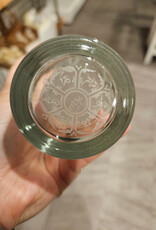 Local Maker Drinking Glass w/Sacred Geometry Etched in