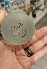 Local Maker Drinking Glass w/Sacred Geometry Etched in