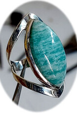 Open Band Ring - Amazonite Sterling Silver