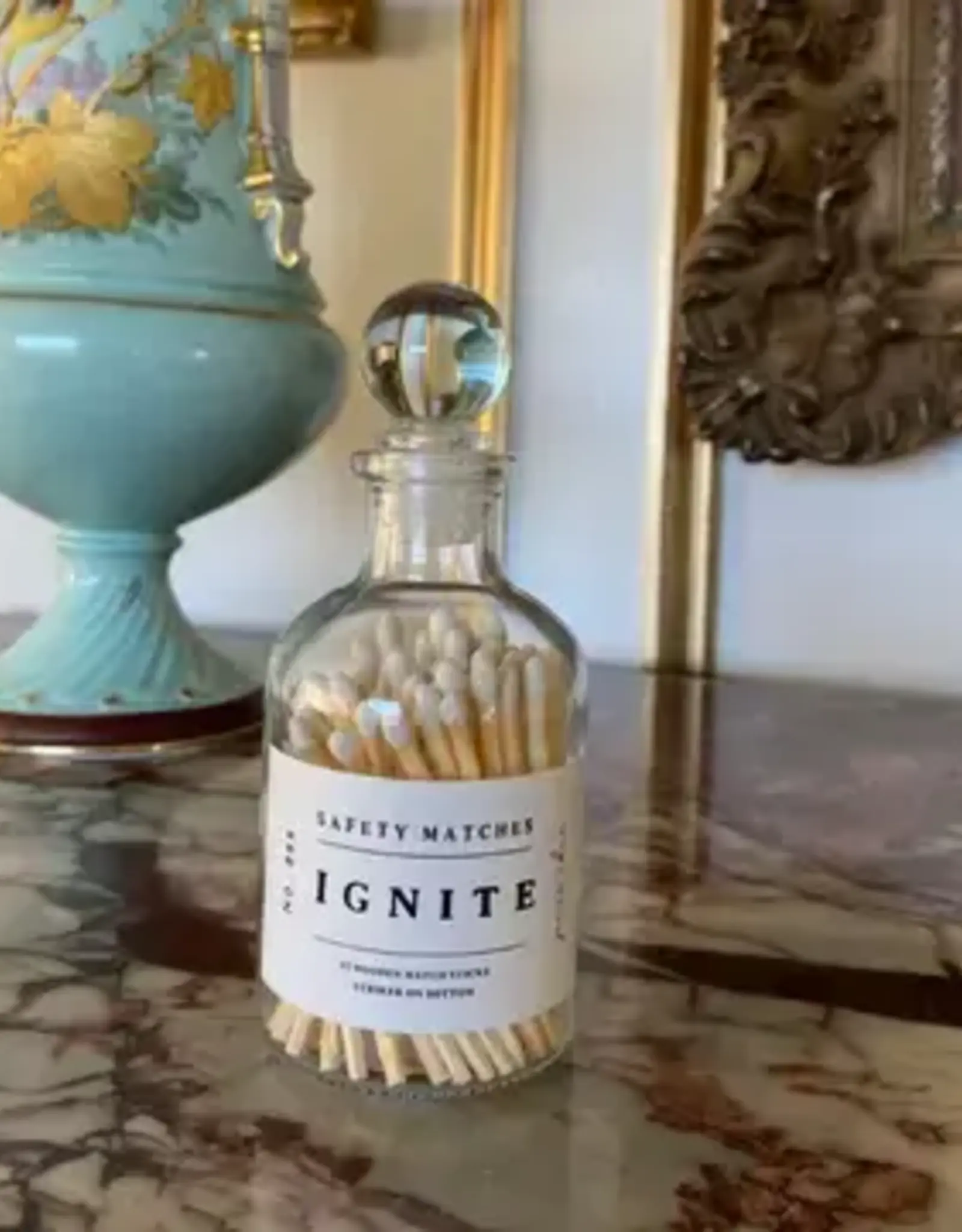 Wooden Matches in Apothecary Jar