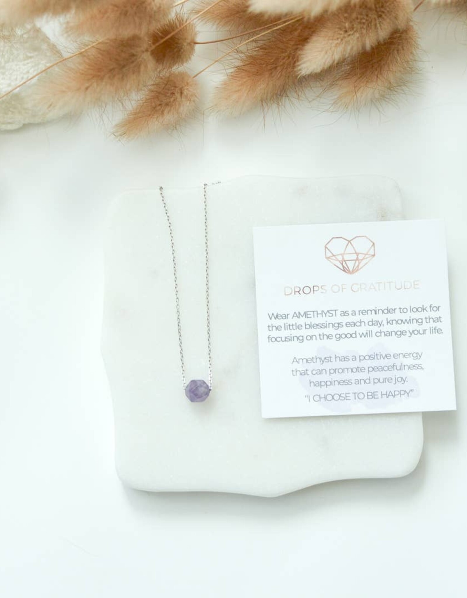 Gemstone Necklace 18" Sterling Silver Chain