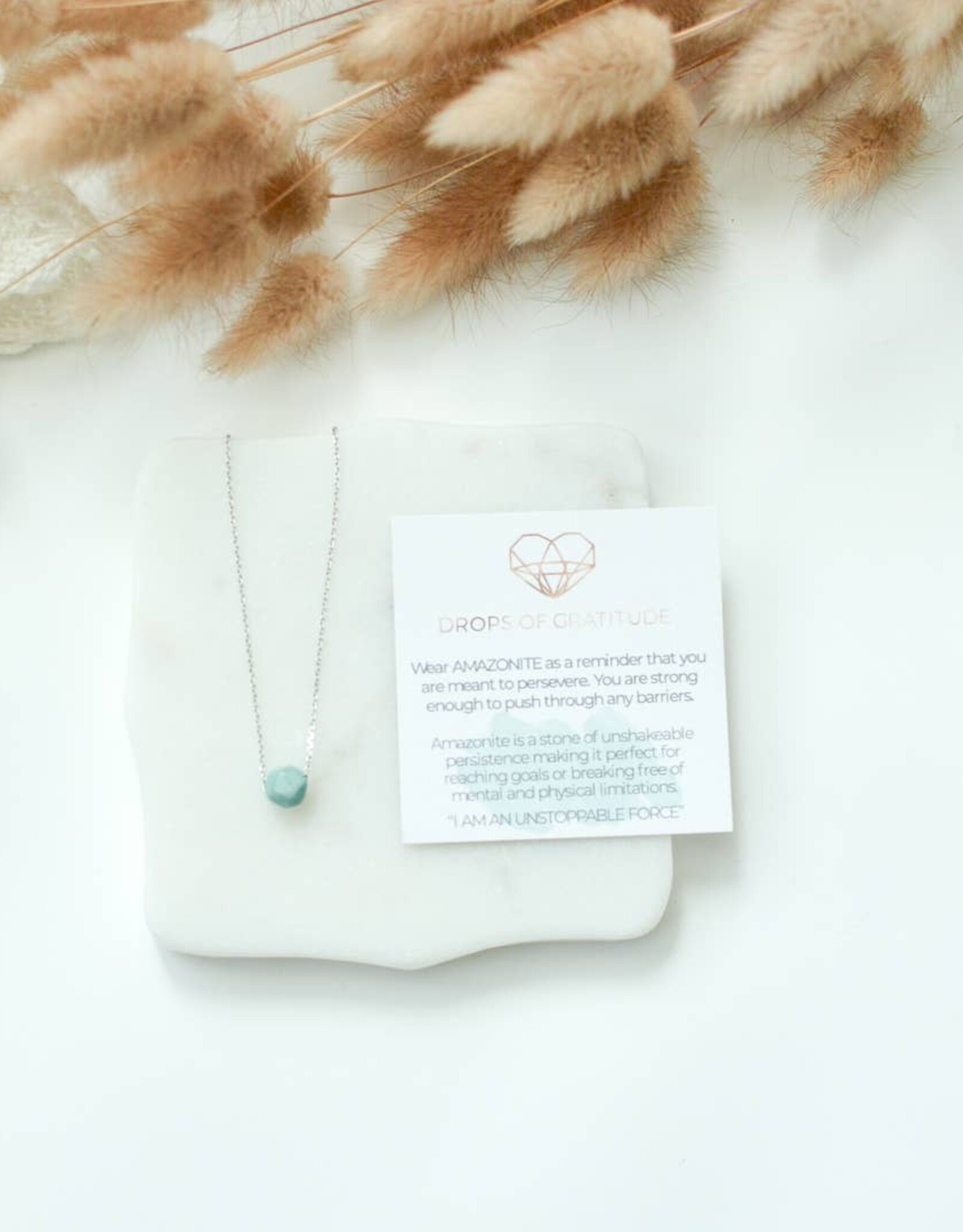 Gemstone Necklace 18" Sterling Silver Chain