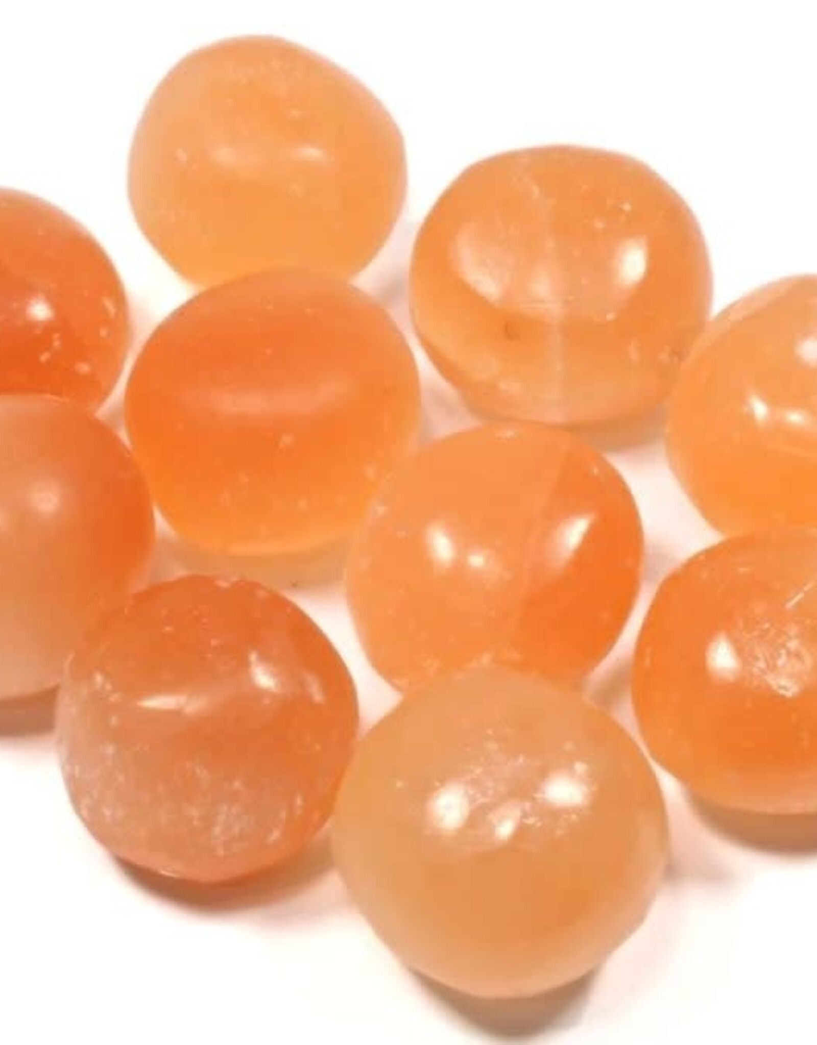 Orange Selenite (Satin Spar) Tumbled Stone