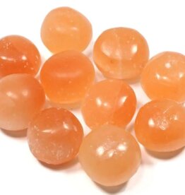 Orange Selenite (Satin Spar) Tumbled Stone