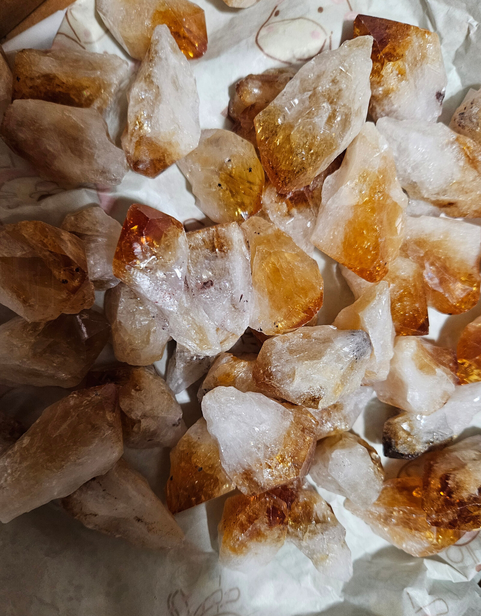 Citrine Rough Point Dragontooth Heat Treated Amethyst