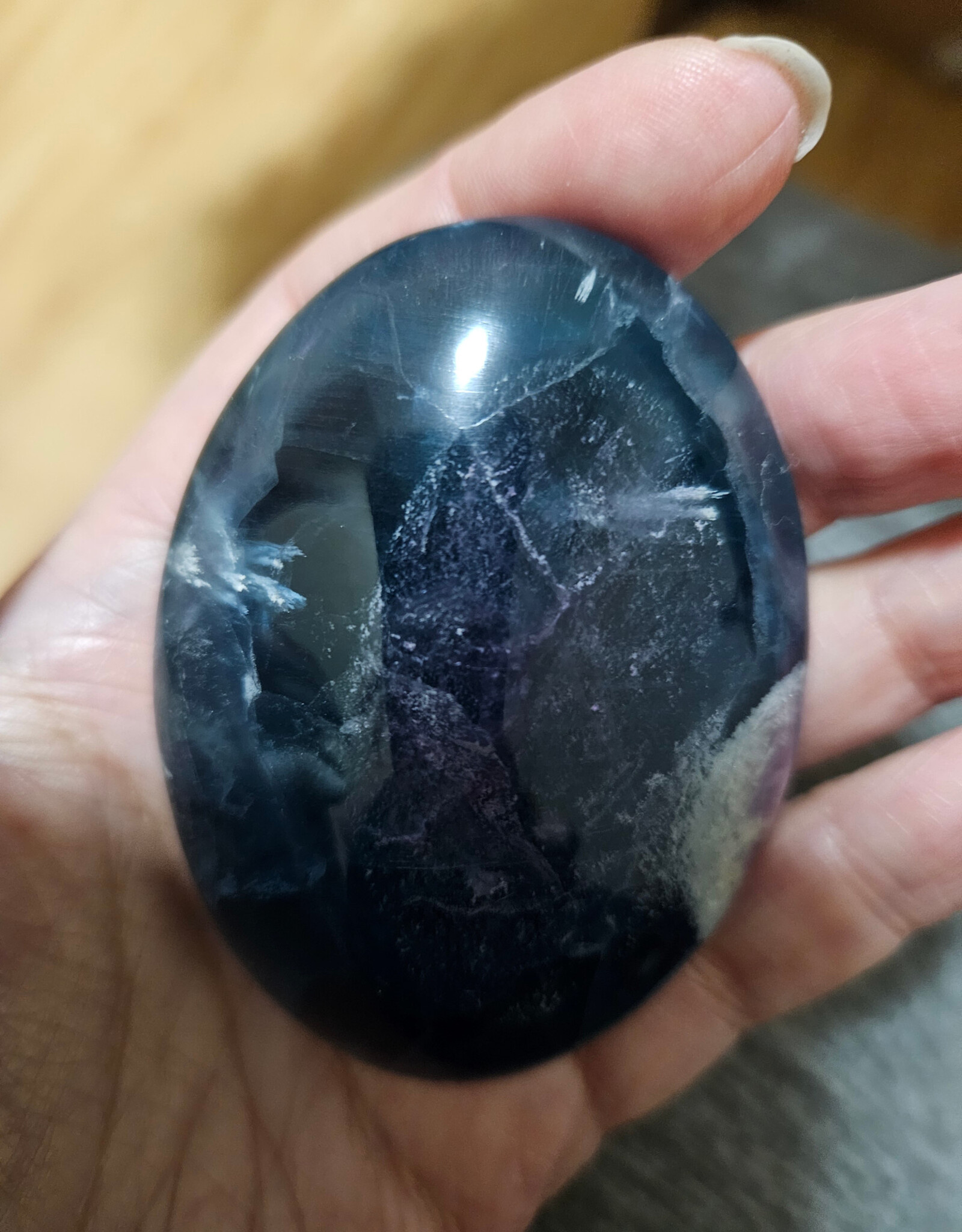 Fluorite Palm Stone