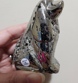 Pyrite Dog Carving