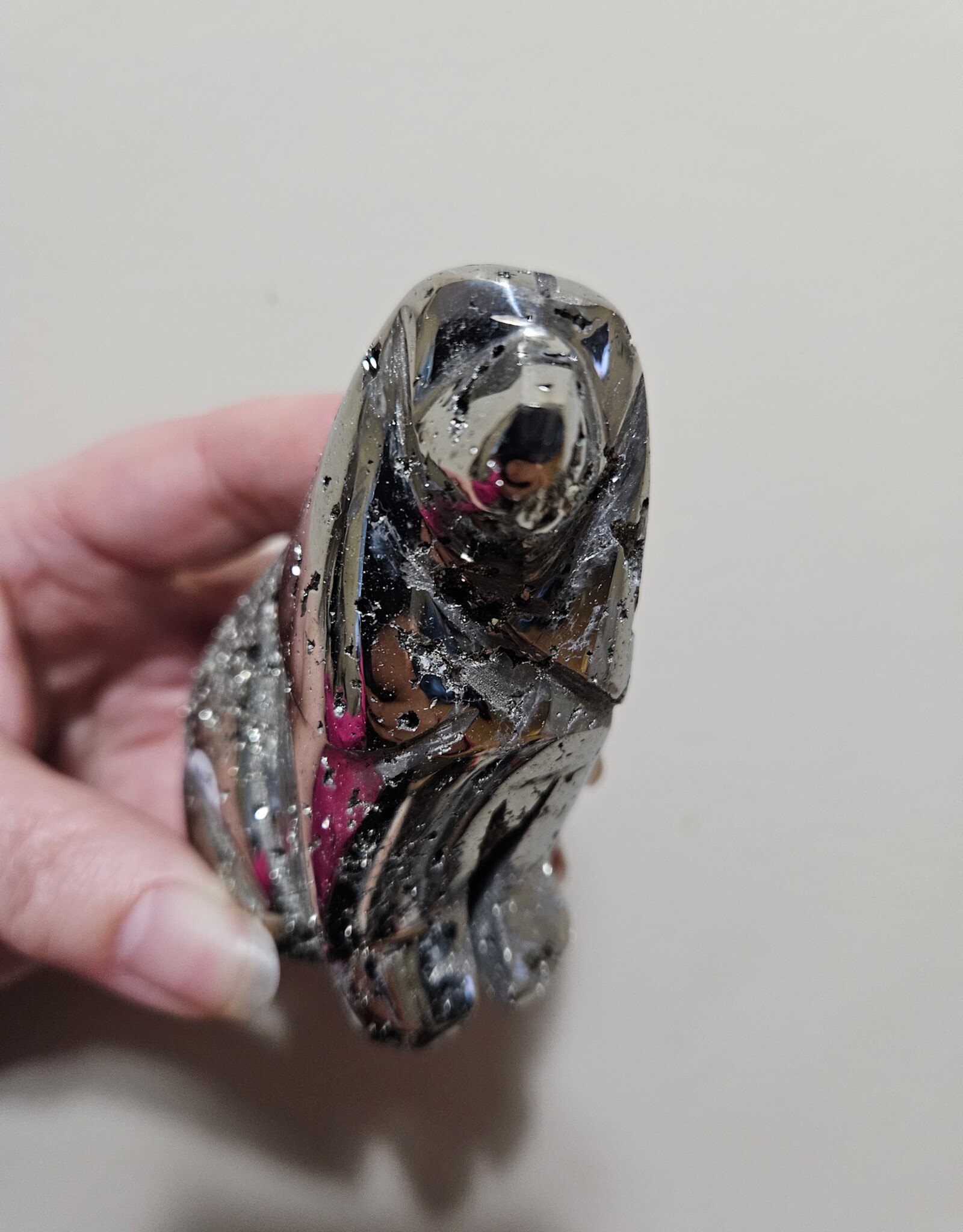 Pyrite Dog Carving