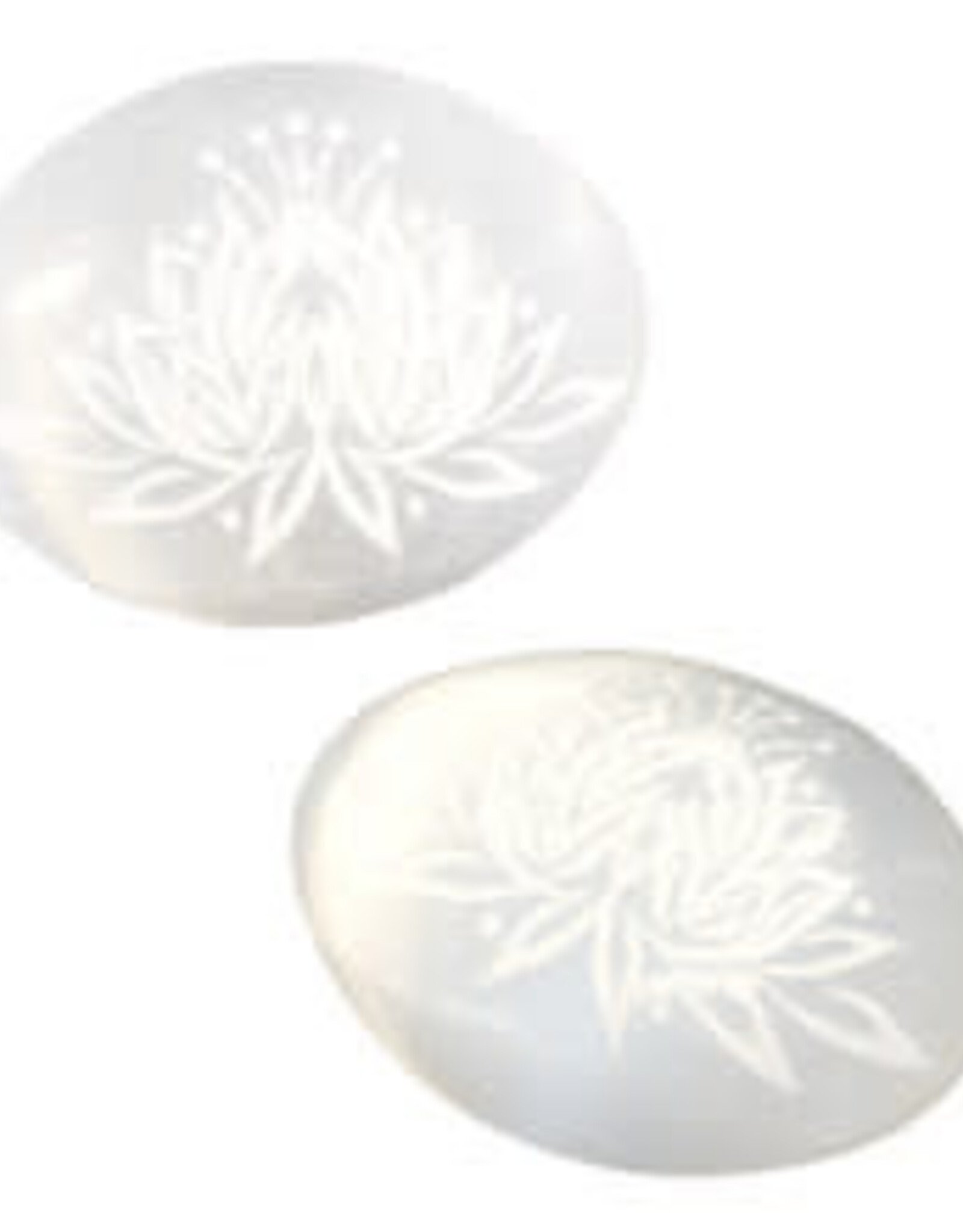 Selenite Engraved Palm Stone