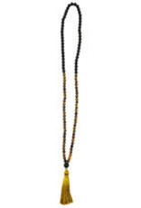 Prayer Bead Tiger Eye & Obsidian Mala