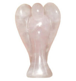 Large Rose Quartz Carved Angel 2 inches