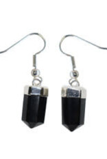 Black Obsidian Polished Point Earrings