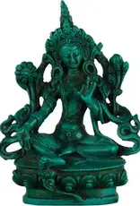 Polyresin Tara Figurine/Antique Turquoise-4.25"