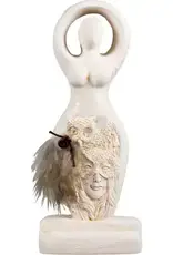 Gypsum Goddess Owl Statue 5.5"