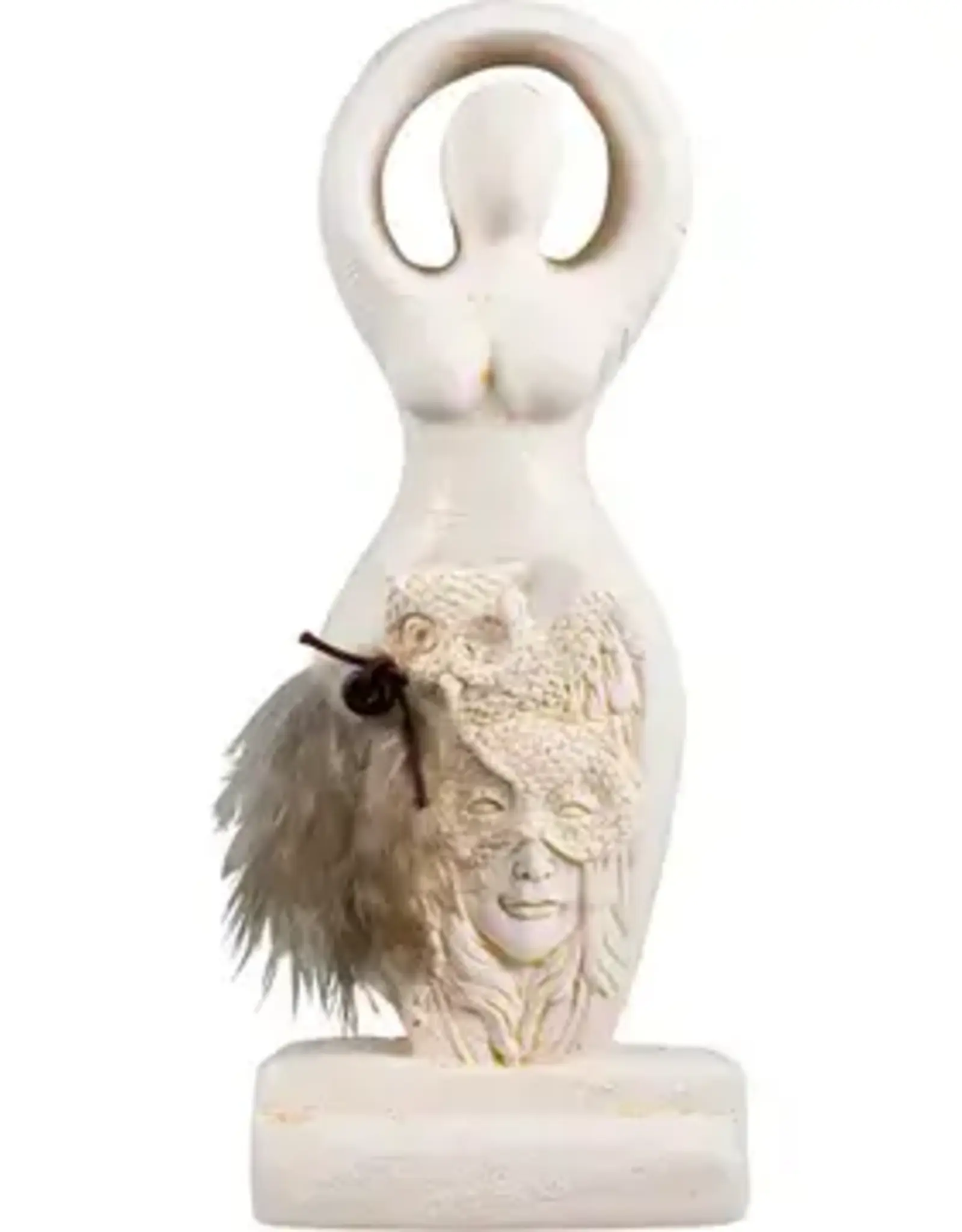 Gypsum Goddess Owl Statue 5.5"