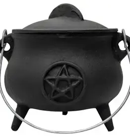 Cauldron - Cast Iron - Black - Pentacle (Medium) 5.5X5.5"