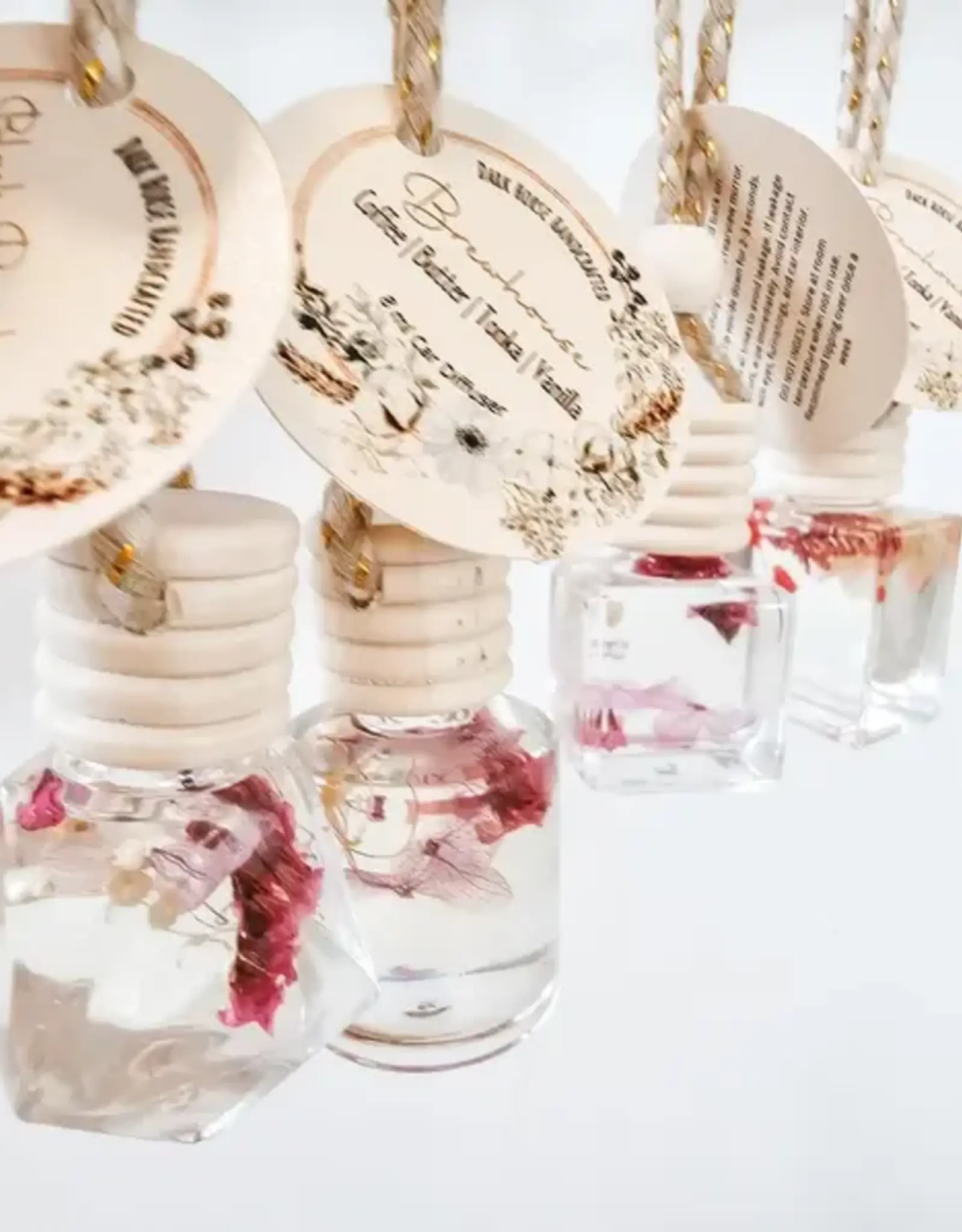 Floral Glass Car Diffuser - Made in Canada