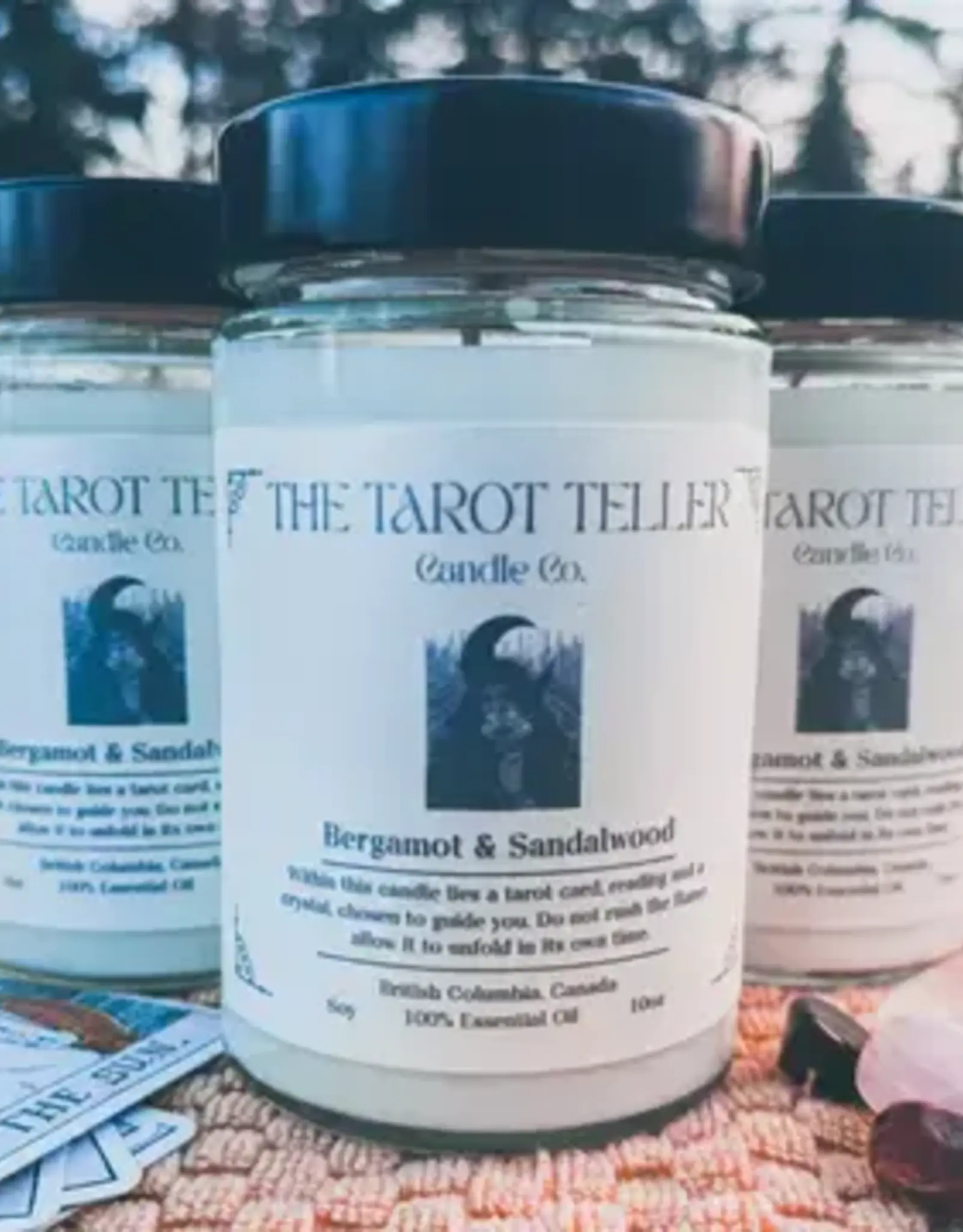 Tarot Candle - Tarot Card, Crystal, Fortune in a Candle