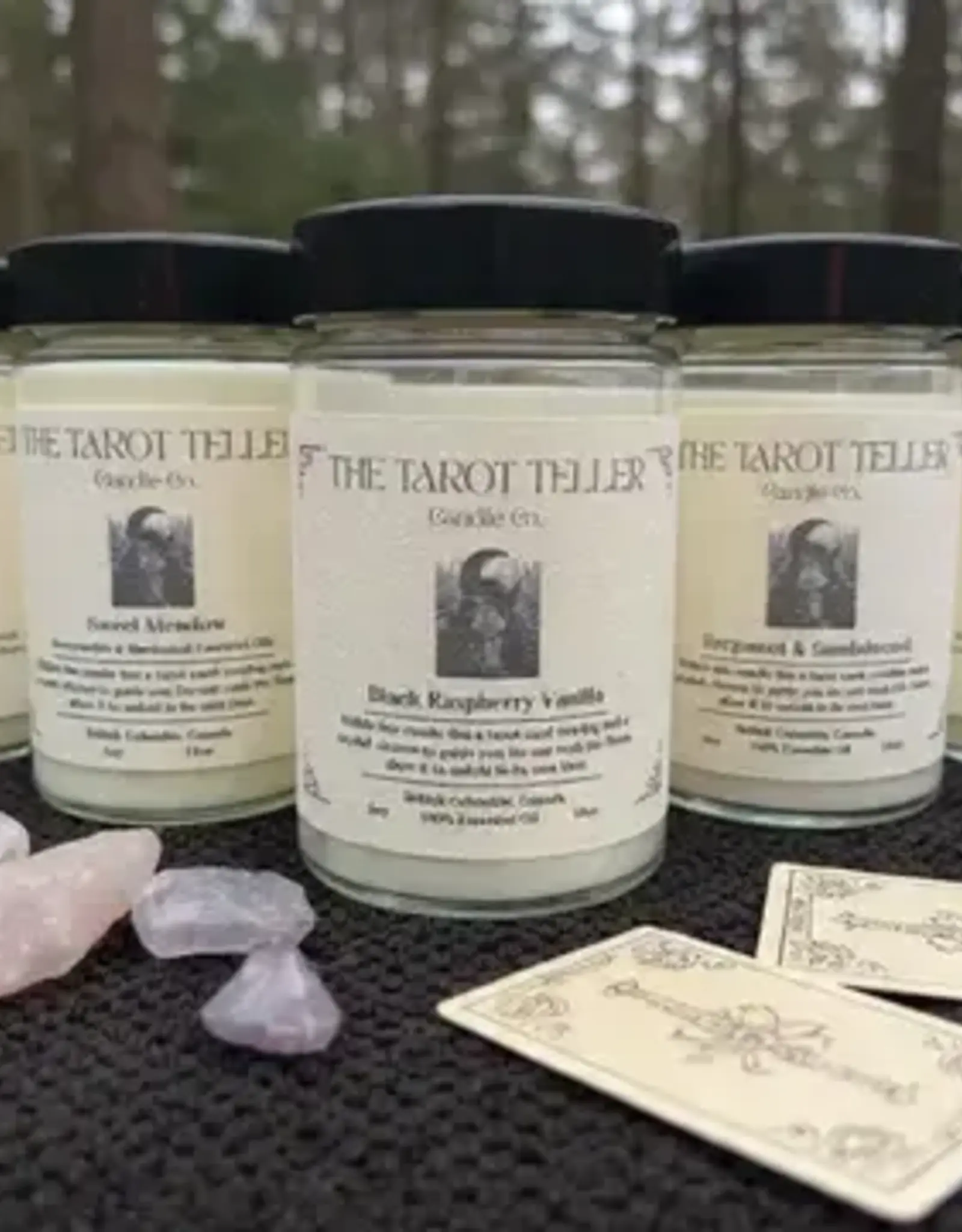 Tarot Candle - Tarot Card, Crystal, Fortune in a Candle
