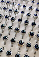 Evil Eye Silver Alloy Ring Assorted Sizes