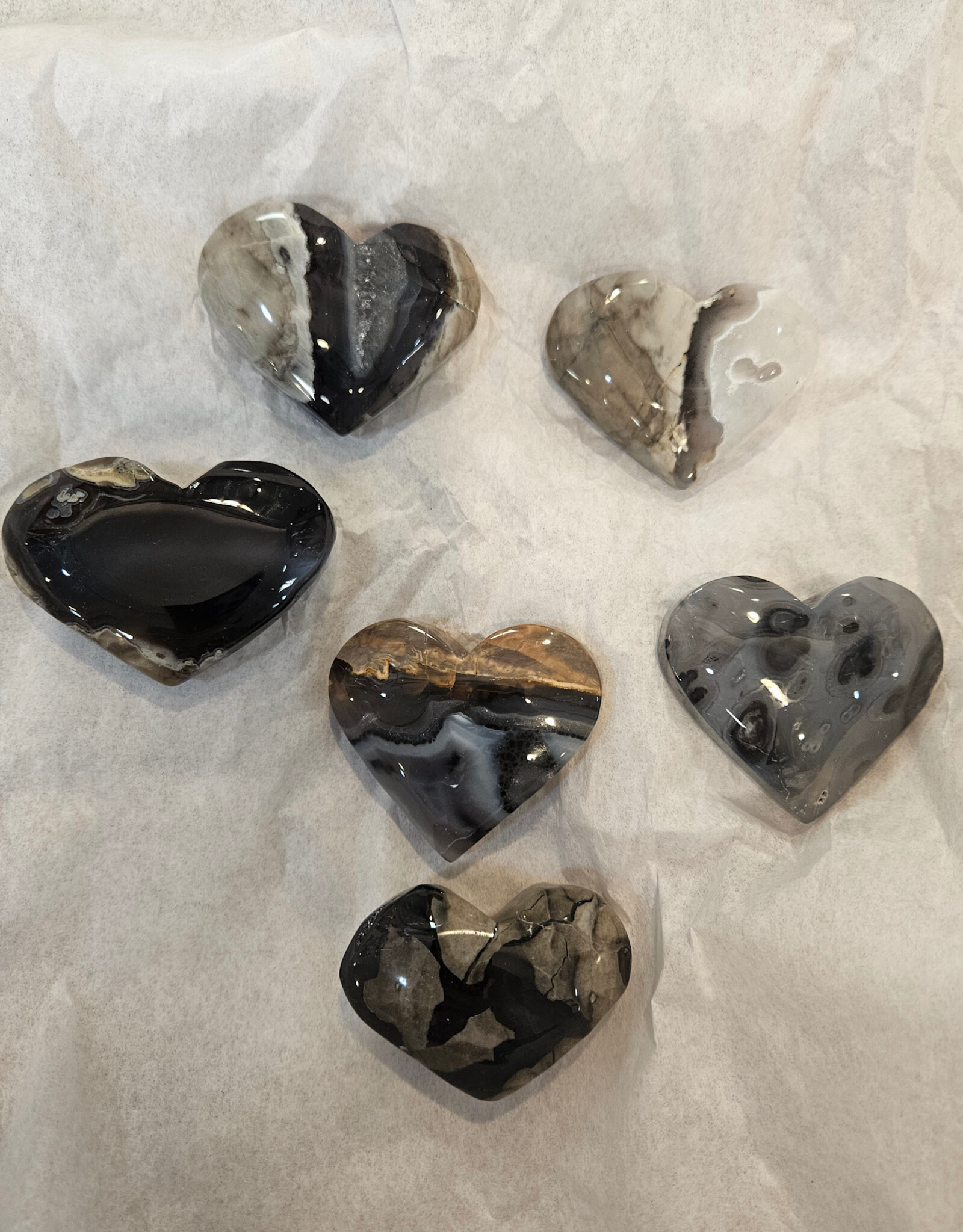 Volcanic Agate Heart