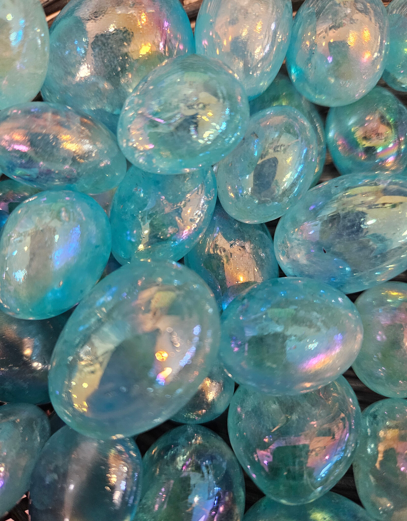 Aqua Aura Tumbled Stone