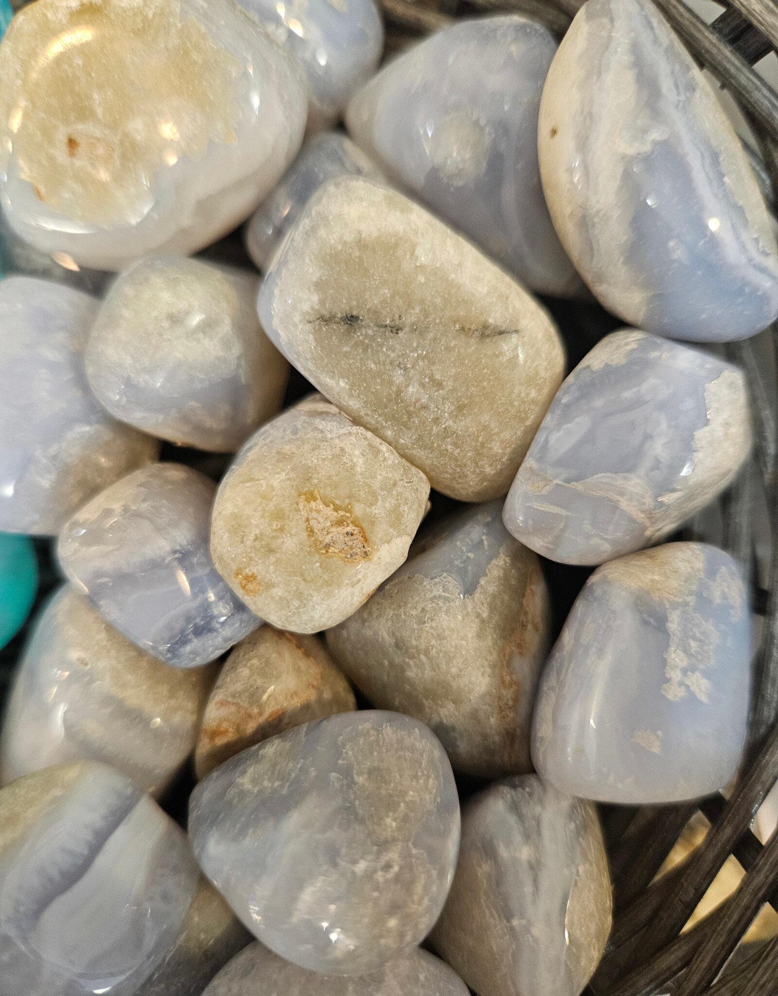 Blue Lace Agate Tumble Lower Grade