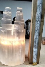 White Selenite Crystal Lamp & Light -  30-35cm Iceberg Double Tower