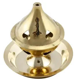 Brass Incense Burner with Plate