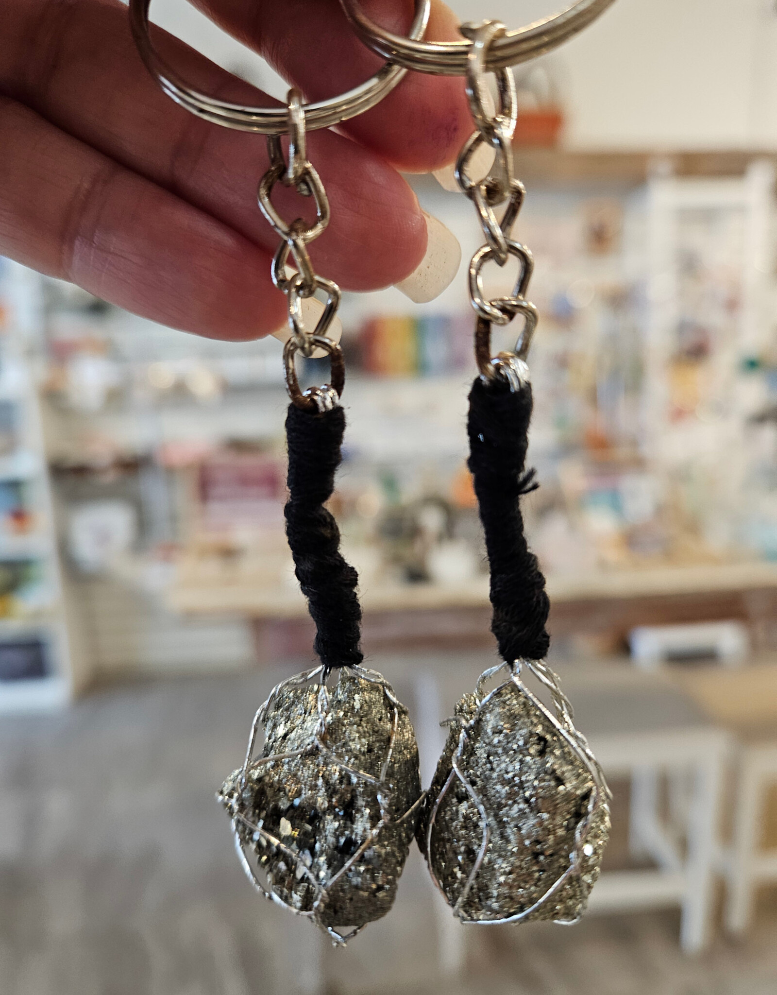 Pyrite Keychain