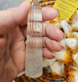 16 Faceted Clear Quartz Specialized Pranic Healing Wand - Natural Himalayan