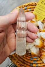 16 Faceted Clear Quartz Specialized Pranic Healing Wand - Natural Himalayan