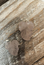 Rose Quartz Leaf Pendant