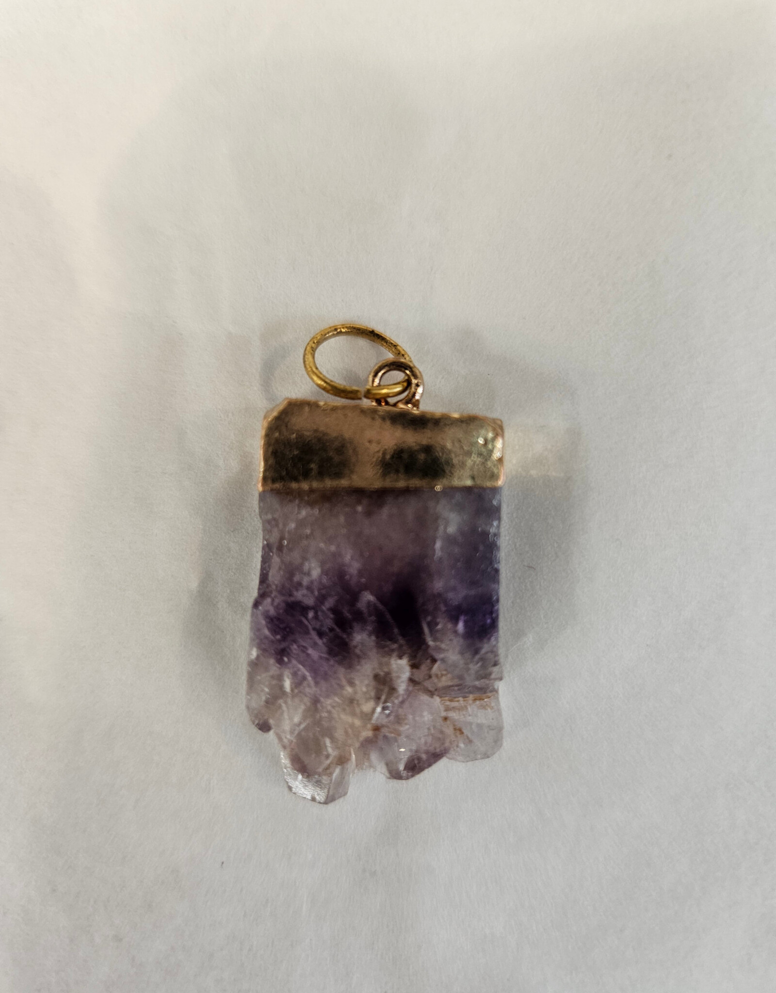 Amethyst Pendant - Polished with Edge