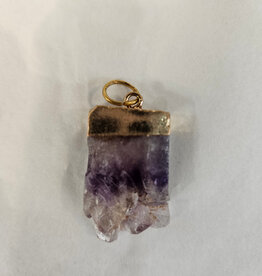 Amethyst Pendant - Polished with Edge