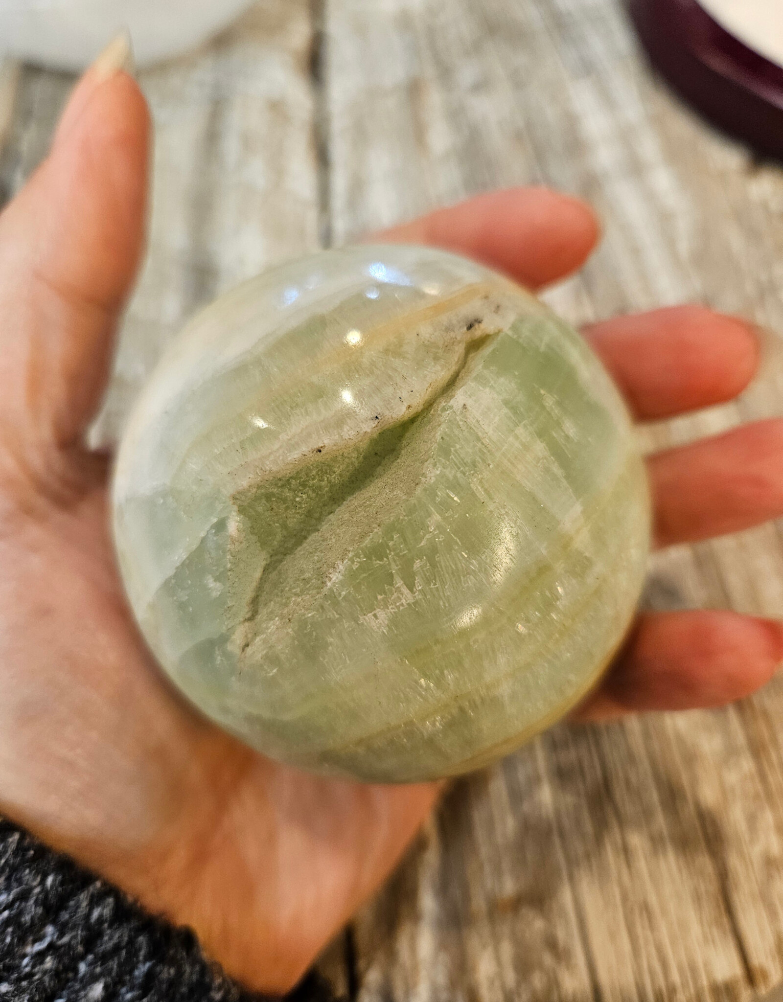 Green Calcite Sphere