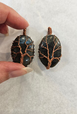 Labradorite Copper Wire Pendant