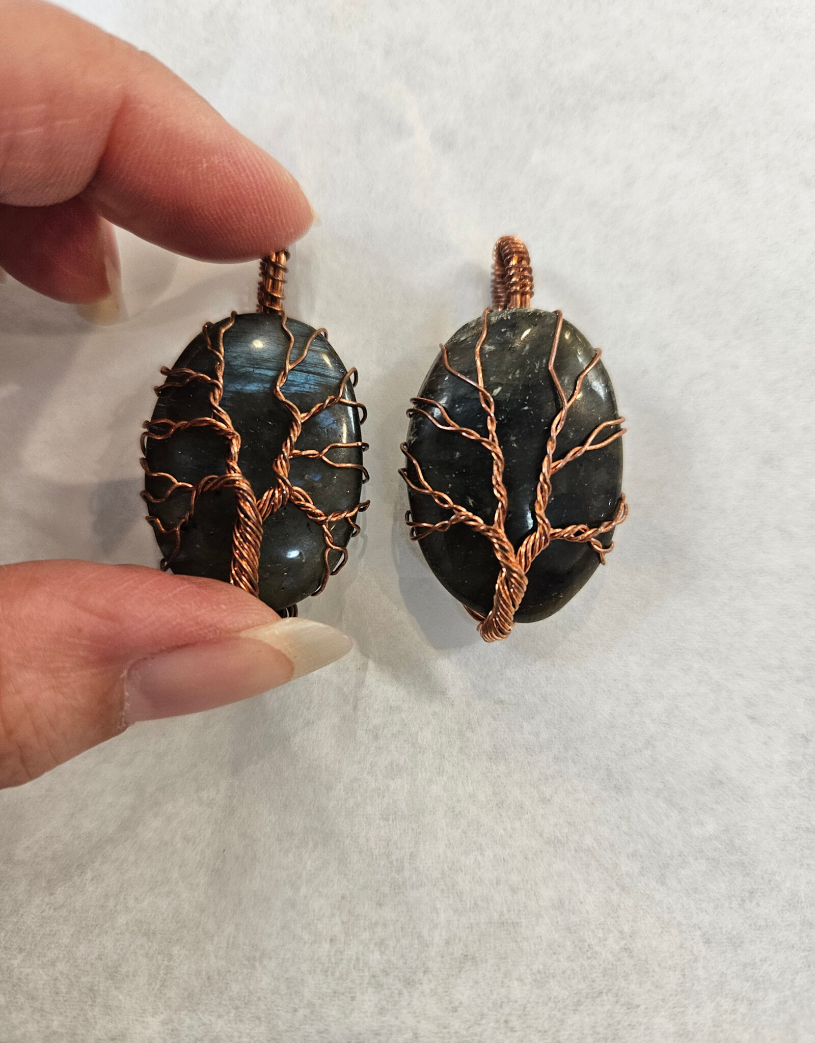 Labradorite Copper Wire Pendant