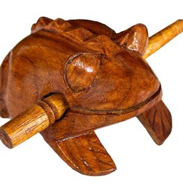 Wood Guiro Rasp-Musical Instrument-Frog 4"
