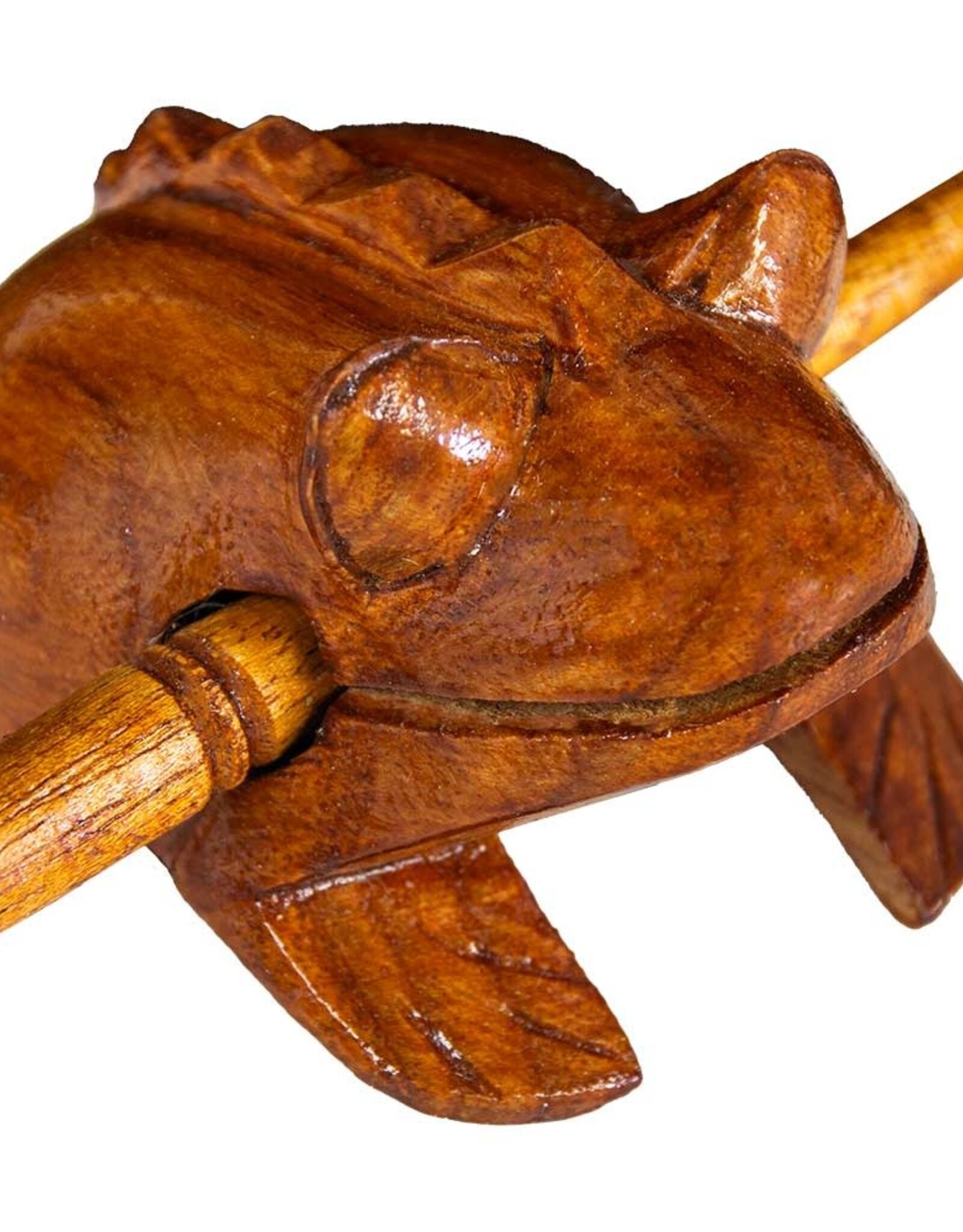 Wood Guiro Rasp-Musical Instrument-Frog 4"