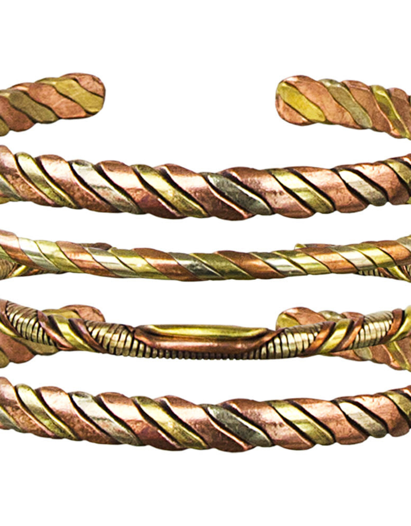 BRACELET – 3 METALS – INTERTWINED – ADJUSTABLE - Assorted Designs