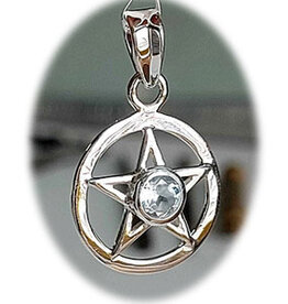 Pentacle Blue Topaz Sterling Silver