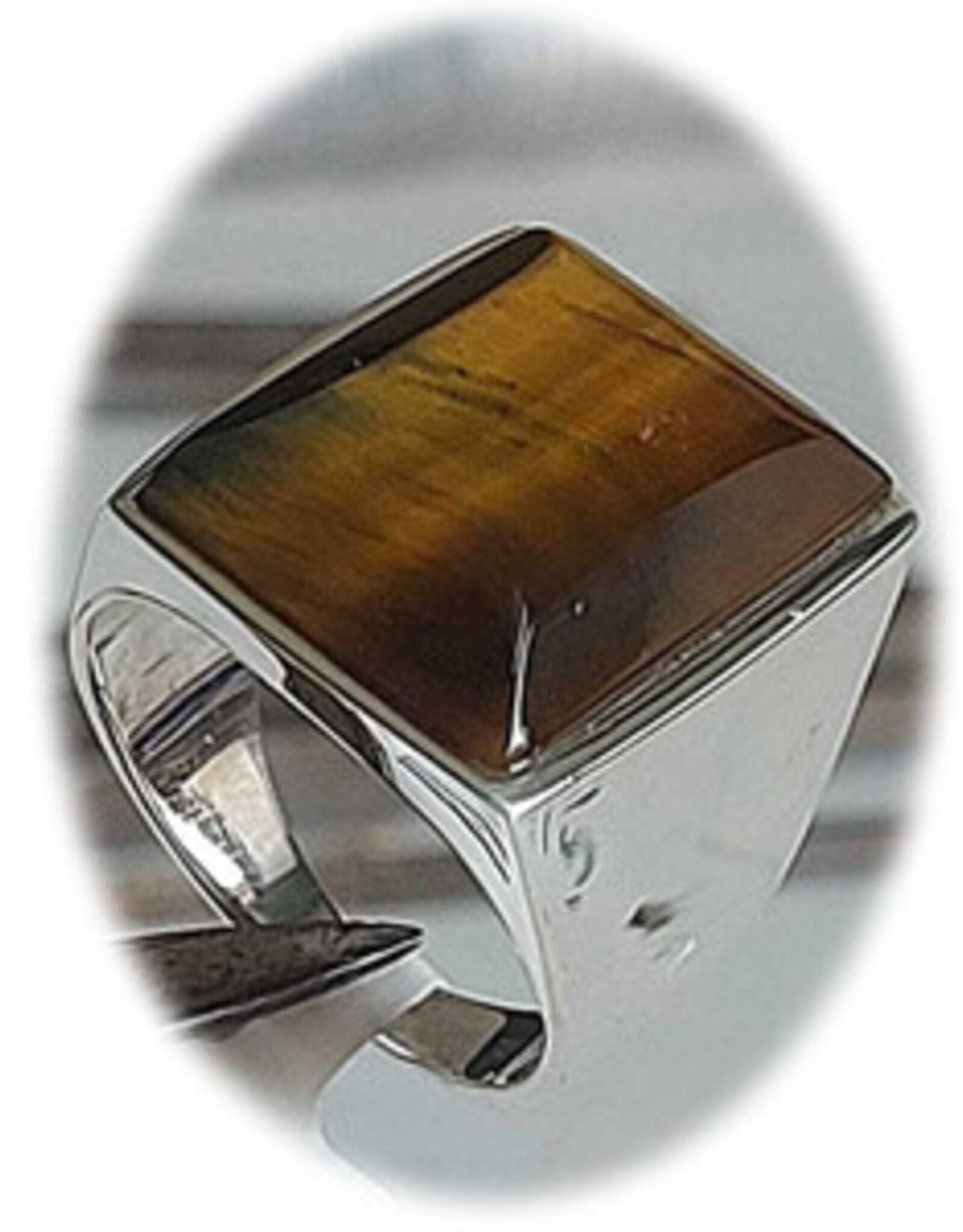 Tiger Eye Ring Sterling Silver