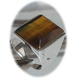 Tiger Eye Ring Sterling Silver