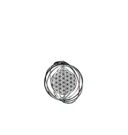 Stainless Steel Cosmo Spinner -5 `` Flower of Life