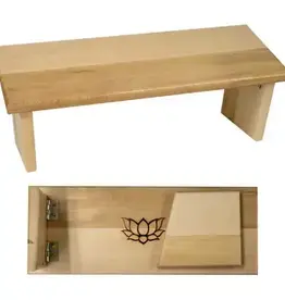 WOOD MEDITATION BENCH 18″WX7″H