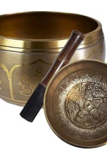 SINGING BOWL/5 DHYANI BUDDHAS-4.5"DI.(0.43-0.5KG)
